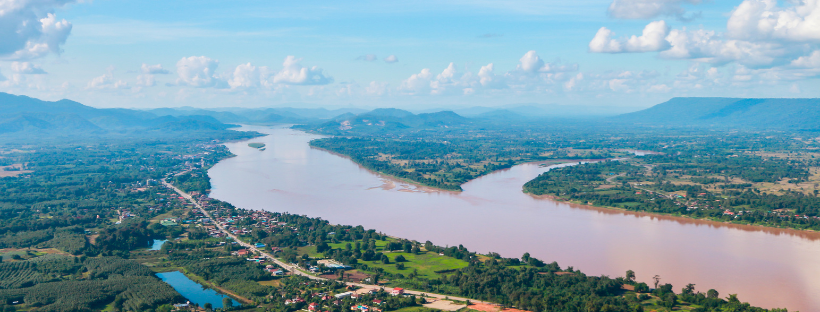 vue a&eacute;rienne du M&eacute;kong